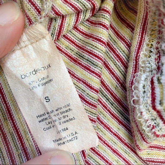 Anthropologie Bordeaux Striped Shirt, S. - Picture 4 of 7